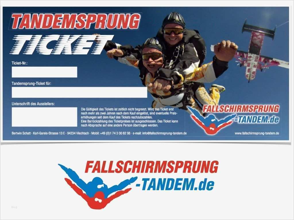 Tandemsprung Gutschein Vorlage Wunderbar Foto Und Video Fallschirmspringen Geschenk