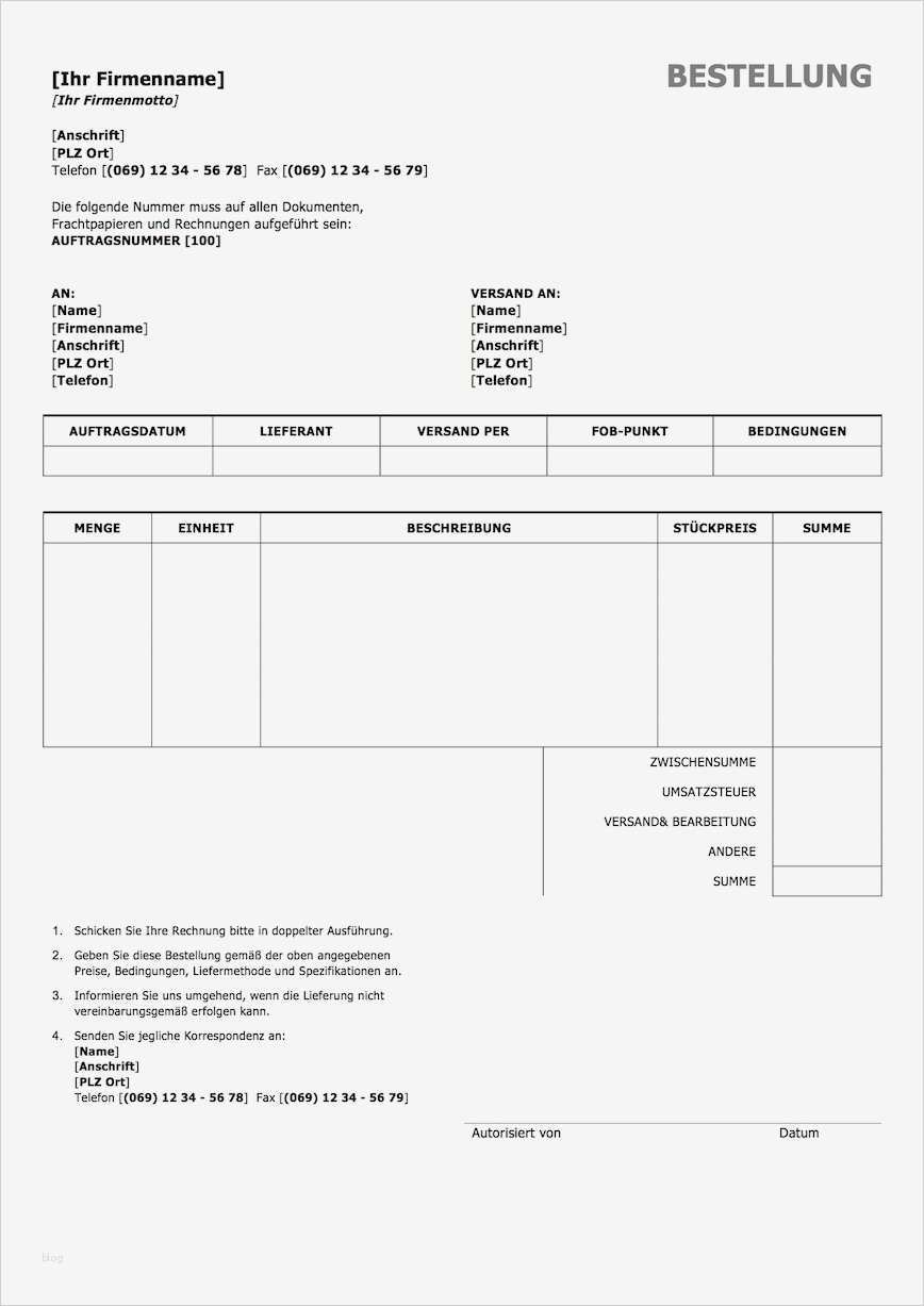 Telefonnotiz Vorlage Excel Kostenlos Elegant Bestellformular Vorlage Word format – Muster Vorlage
