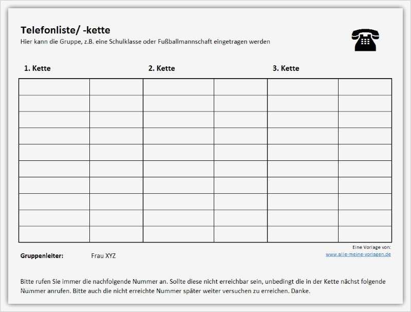 Telefonnotiz Vorlage Word Kostenlos Luxus Telefonliste Telefonkette