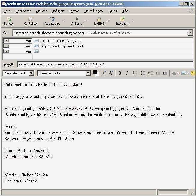 Terminbestätigung Vorlage E Mail Erstaunlich Line Wahlberechtigungsprüfung Für Öh Wahlen – Eine