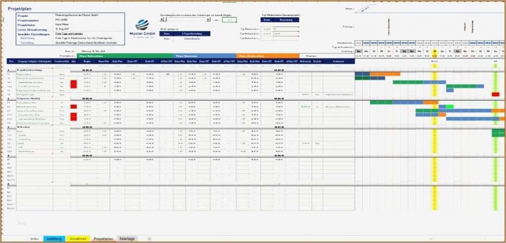 Terminplan Vorlage Excel Gut tolle Excel Vorlage Projektplan Galerie Beispiel