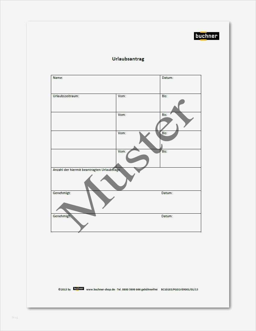 Terminzettel Vorlage Kostenlos Erstaunlich Urlaubsantrag Praxisbedarf Shop Buchner
