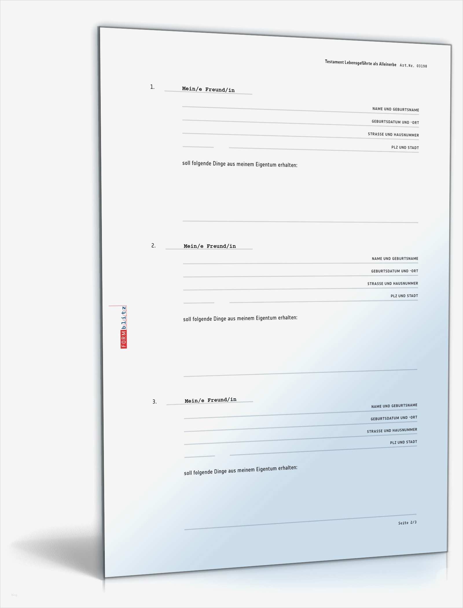 Testament Vorlage Alleinerbe Pdf Schönste Testament Mit Lebensgefährten Als Alleinerbe
