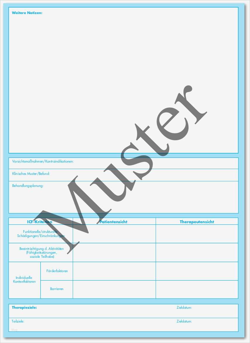 Therapiebericht Physiotherapie Vorlage Luxus Cranioneuraler Befund Praxisbedarf Shop Buchner