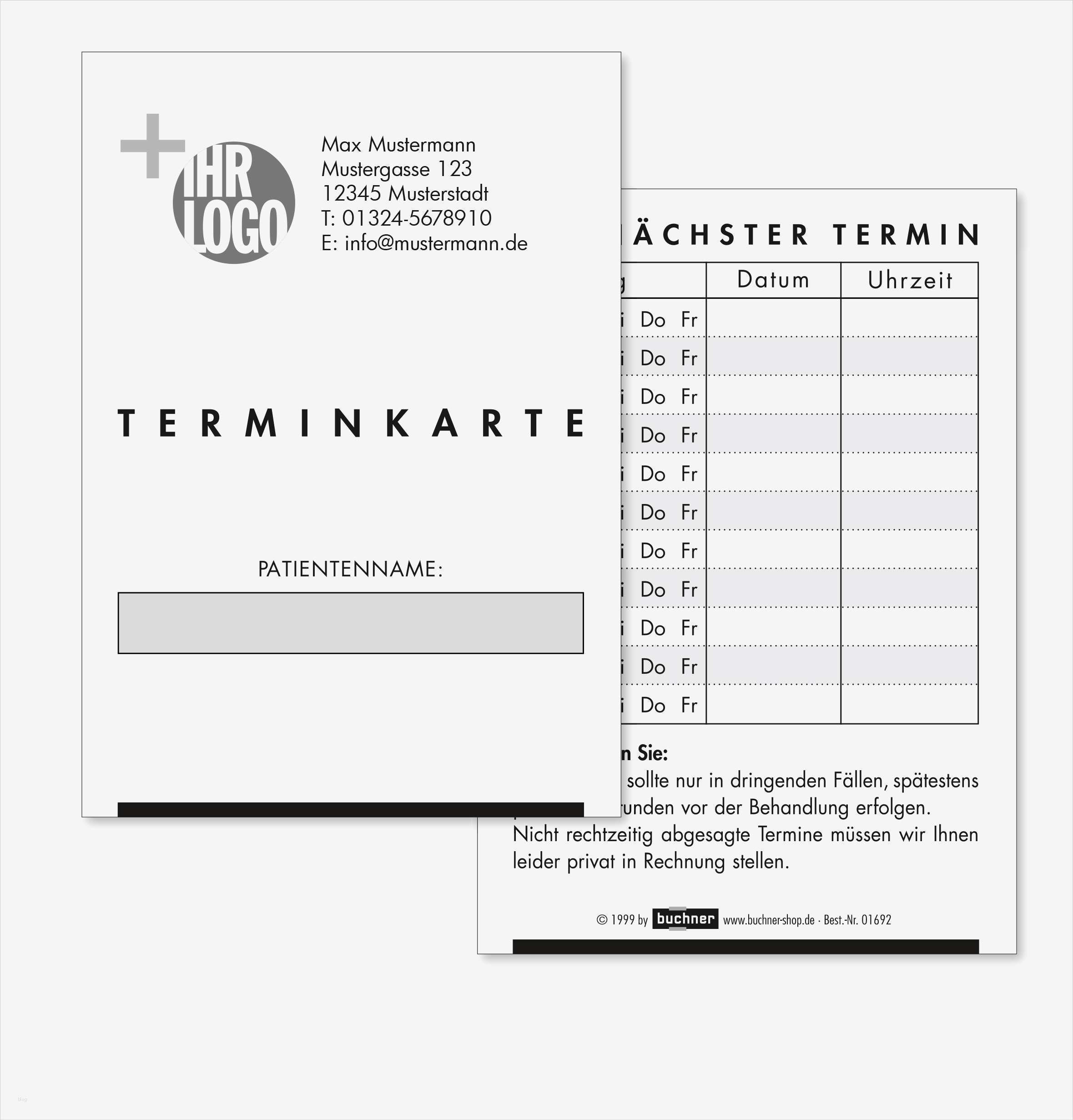 Therapiebericht Physiotherapie Vorlage Wunderbar Terminkarte Aus Karton Mit Ihren Kontaktdaten Und Logo