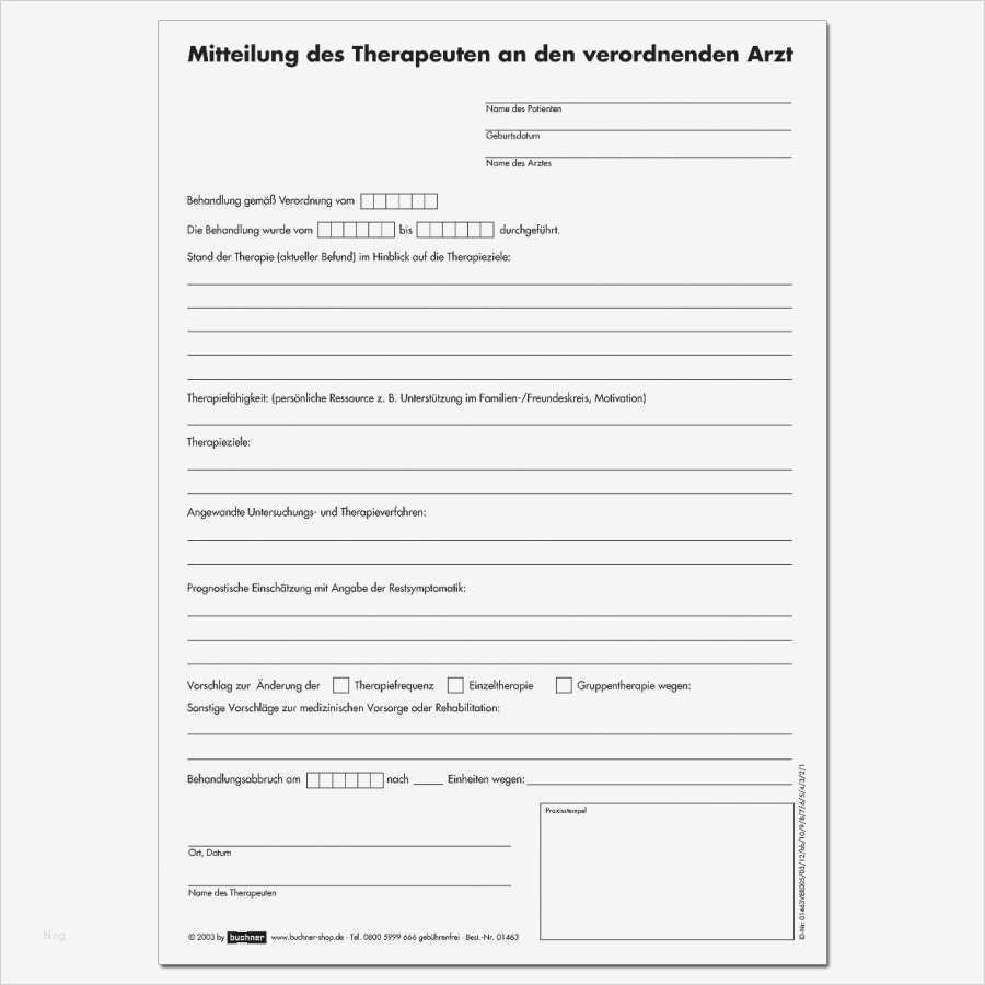 Therapiebericht Physiotherapie Vorlage Wunderbar therapiebericht Für Logopäden Praxisbedarf Shop Buchner