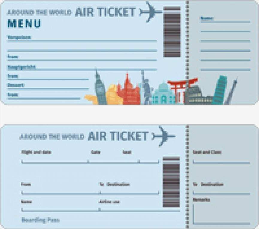 Tickets Vorlagen Zum Ausdrucken Angenehm Gratis Download Flugticket Motive