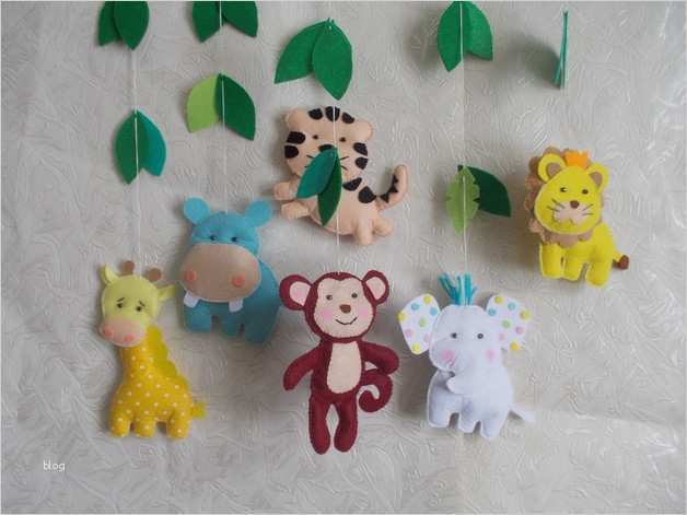 Tiere Aus Filz Nähen Vorlagen Angenehm Mobile Baby Mobilen Gemacht Aus Filz Tiere Mobile Ein