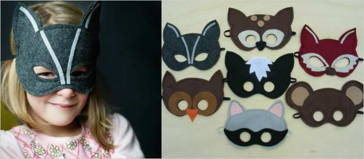 Tiere Aus Filz Nähen Vorlagen Bewundernswert Tiermasken Basteln Faschingsmasken Aus Papier Und Filz