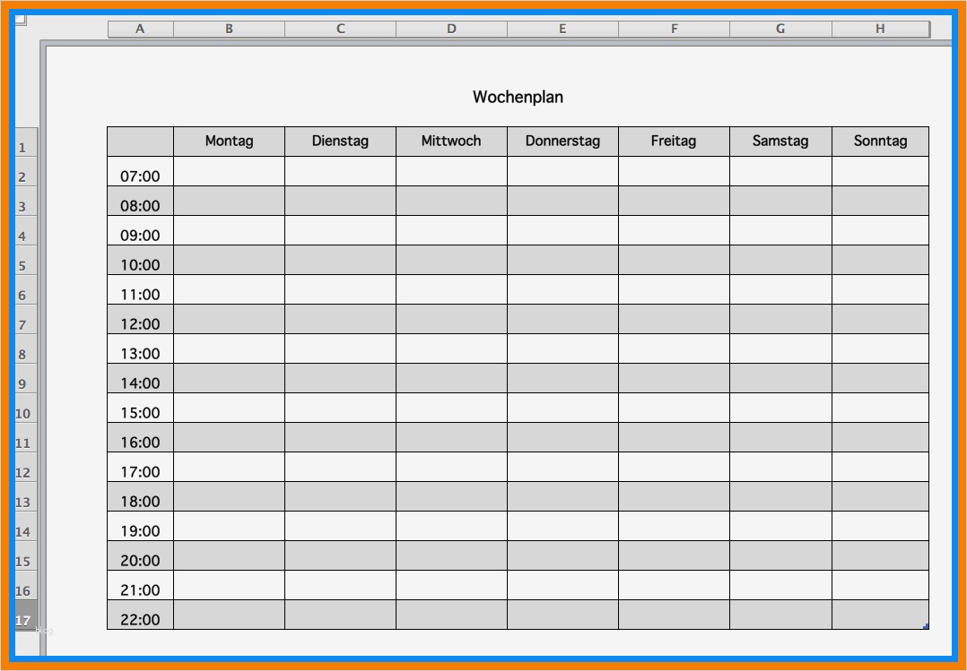 To Do Liste Excel Vorlage Beste 9 Wochenplanung Vorlage