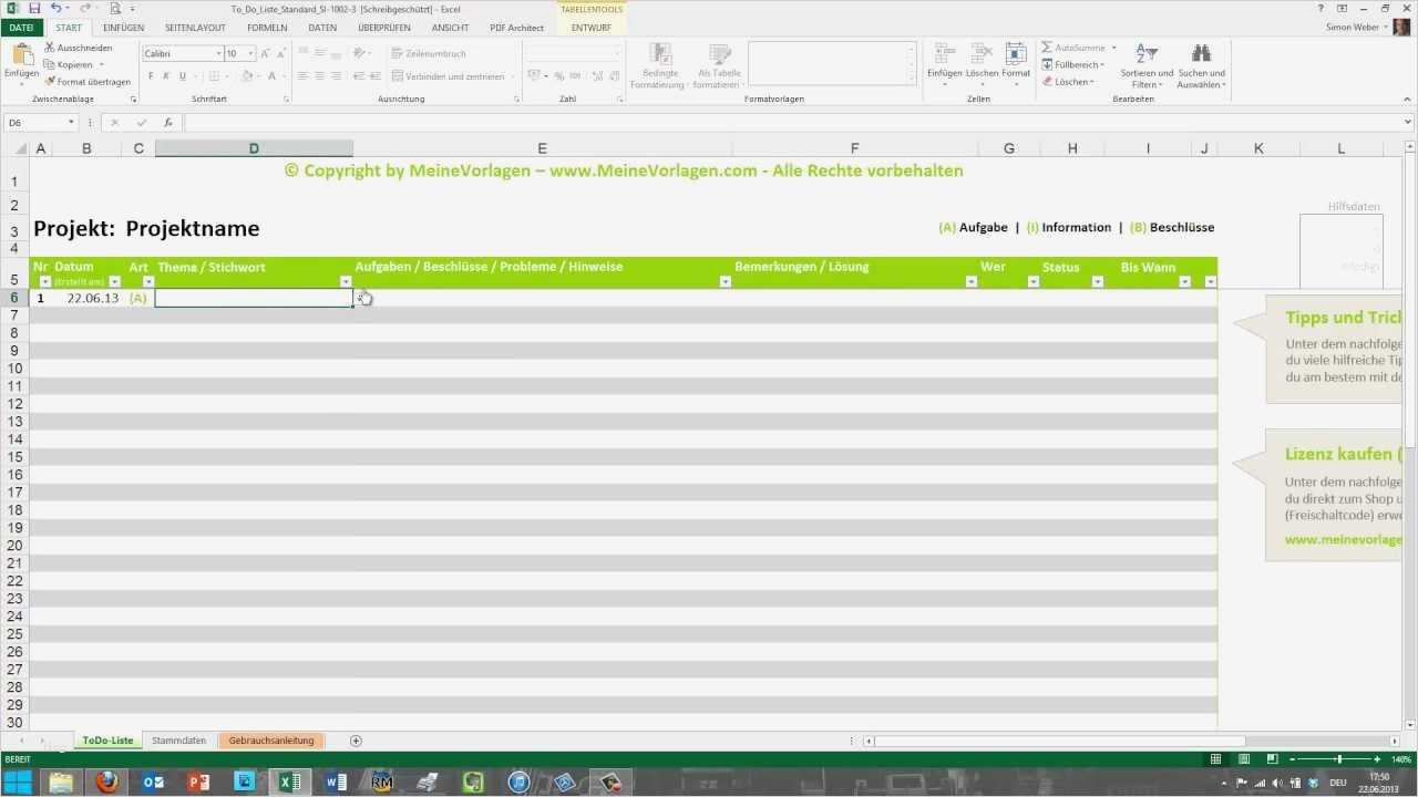 To Do Liste Excel Vorlage Kostenlos Gut Tutorial Excel to Do Liste Pendenzenliste Aufgabenliste