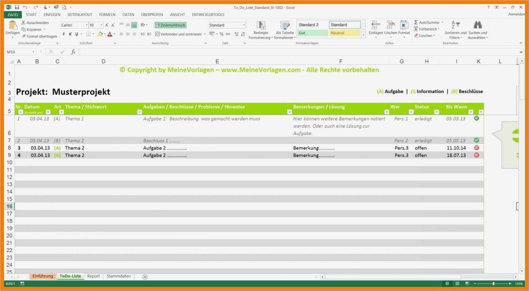To Do Liste Excel Vorlage Neu 11 to Do Liste Excel Vorlage