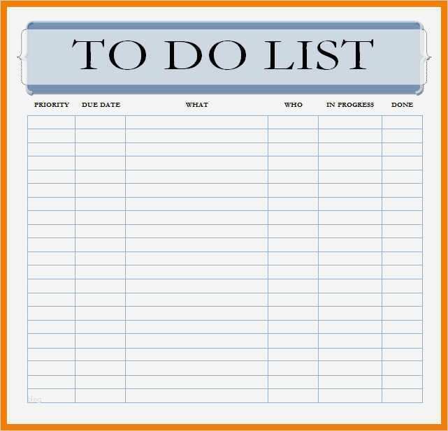 To Do Liste Excel Vorlage Neu 8 to Do List Vorlage