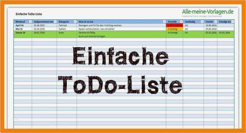 To Do Liste Excel Vorlage Schön 10 to Do Liste Vorlage Excel