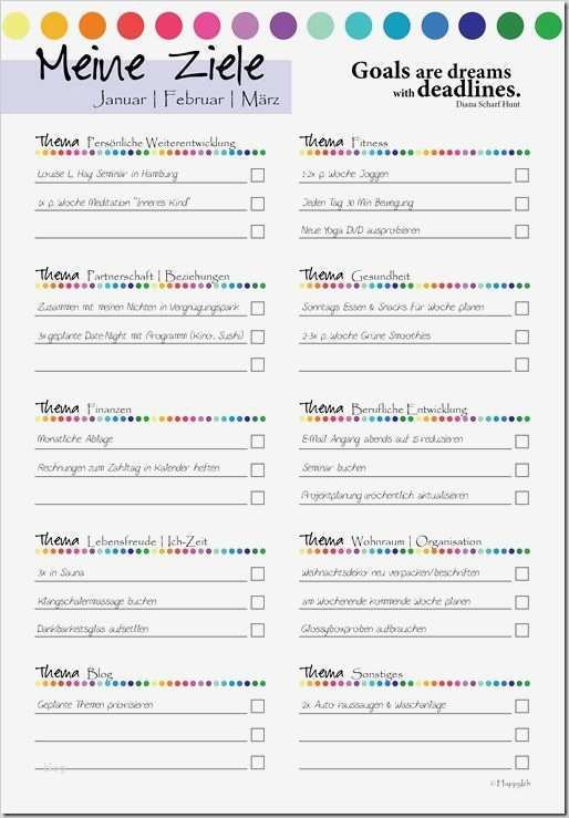 To Do Liste Leben Vorlage Elegant Ziele Vorlage Ausgefuellt organizer Pinterest