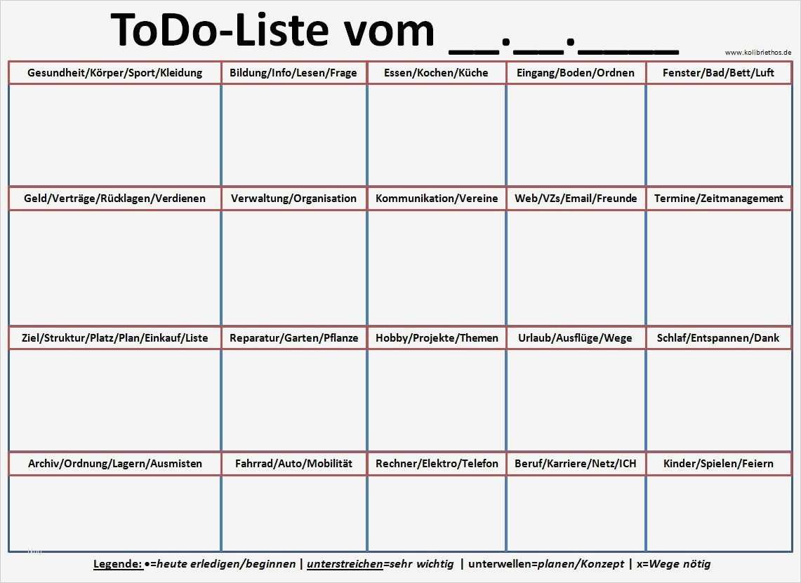 To Do Liste Leben Vorlage Erstaunlich Kolibri Ethos Selbstorganisation Get Things Done
