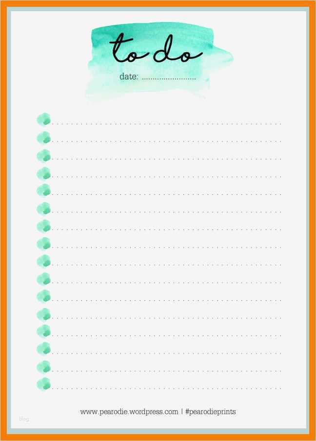 To Do Liste Pdf Vorlage Fabelhaft 11 to Do List Zum Ausdrucken