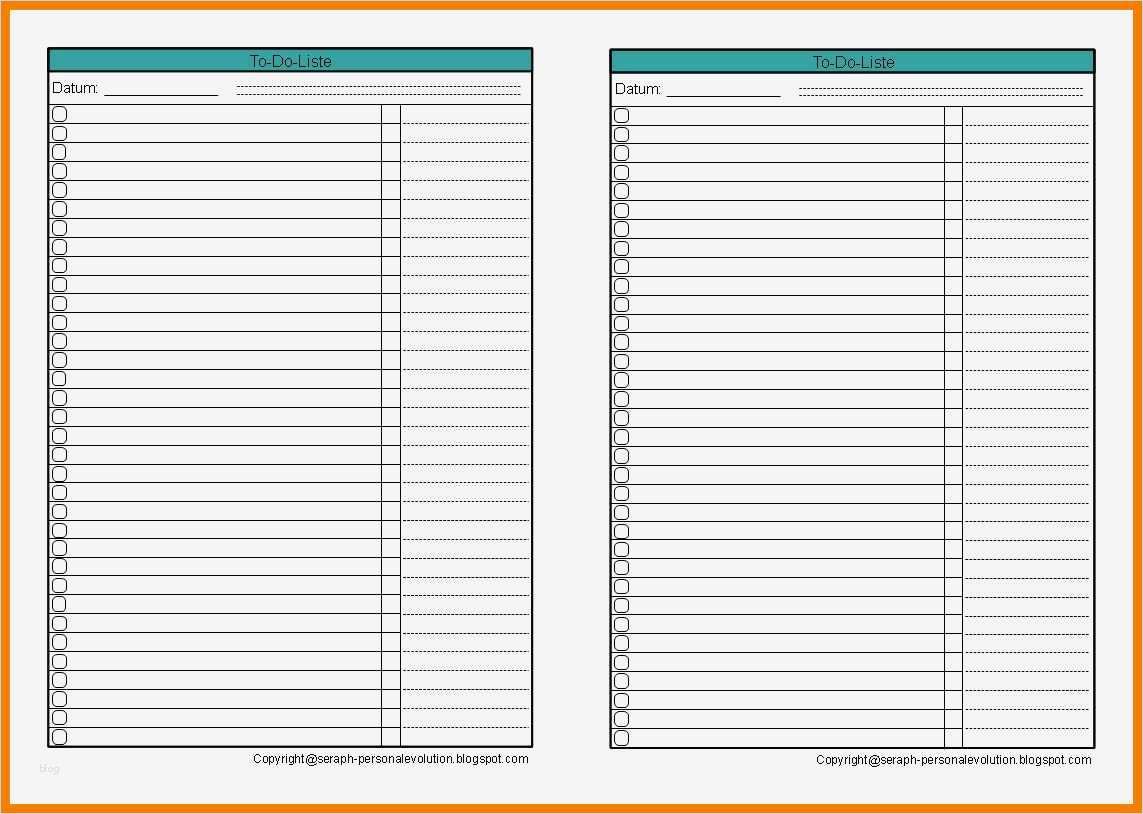 To Do Liste Pdf Vorlage Inspiration 6 todo Liste Vorlage