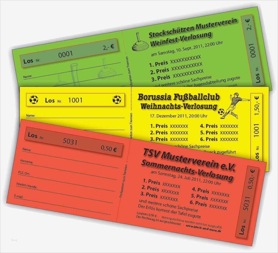 Tombola Lose Vorlagen Inspiration tombola Lose Block and More Ihr Profi Für