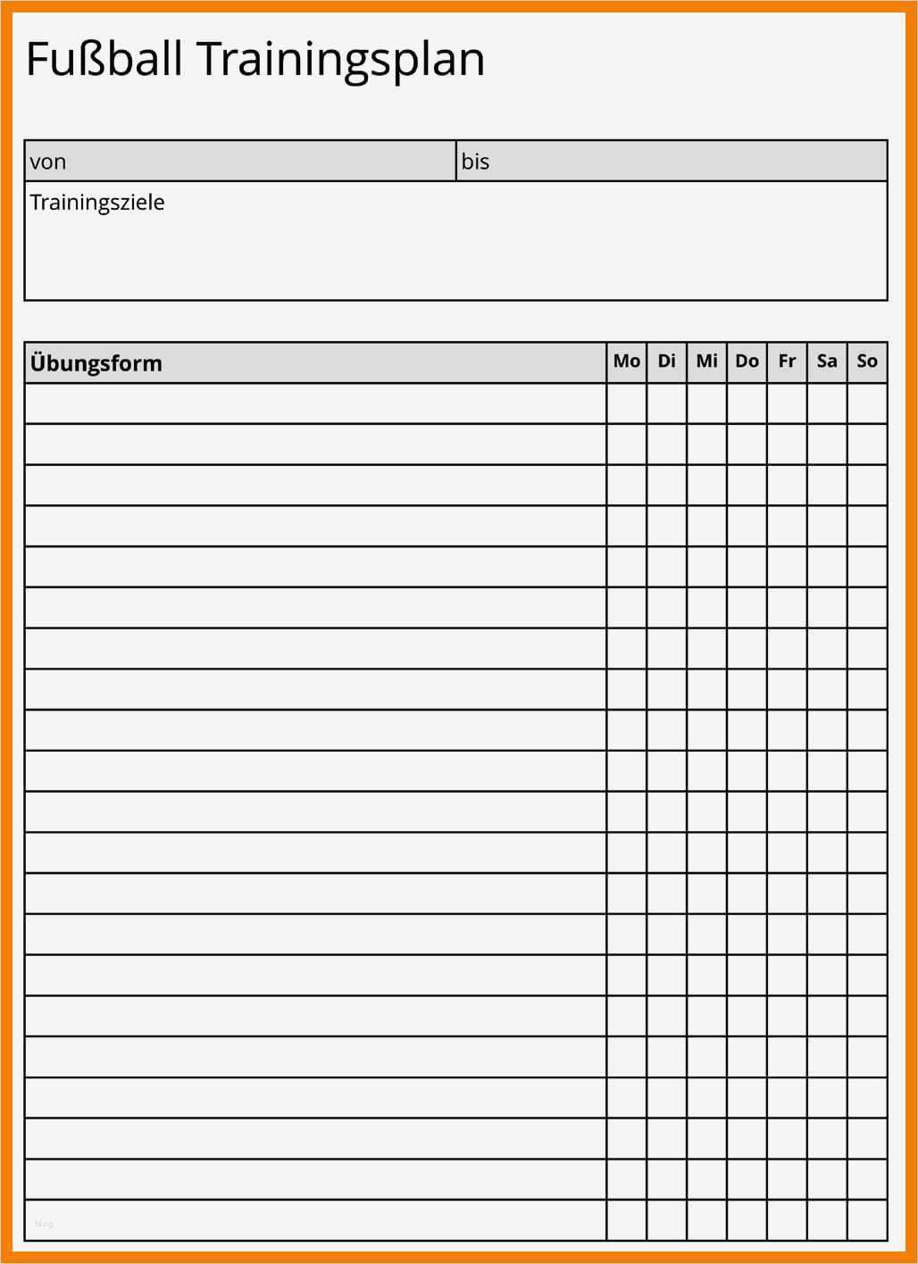 Trainingsplan Fitnessstudio Vorlage Genial 6 Vorlage Trainingsplan