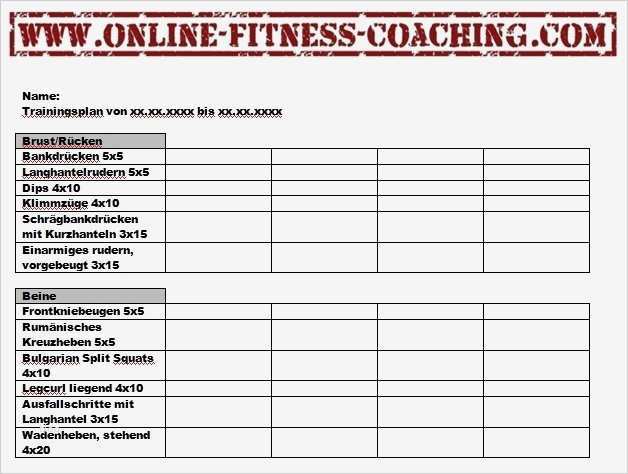 Trainingsplan Fitnessstudio Vorlage Hübsch Charmant Fitness Trainingsplan Vorlage Galerie Entry