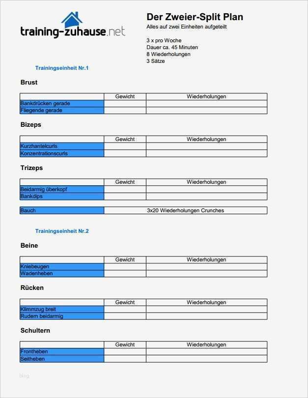 Trainingsplan Muskelaufbau Vorlage Süß Training Zuhause