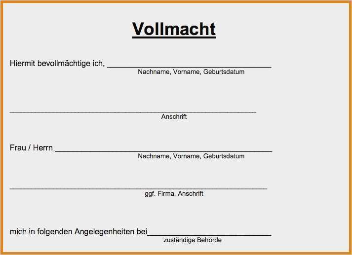 über Uns Vorlage Angenehm Vollmacht Vorlage Word Genial 12 Vollmacht Vorlage