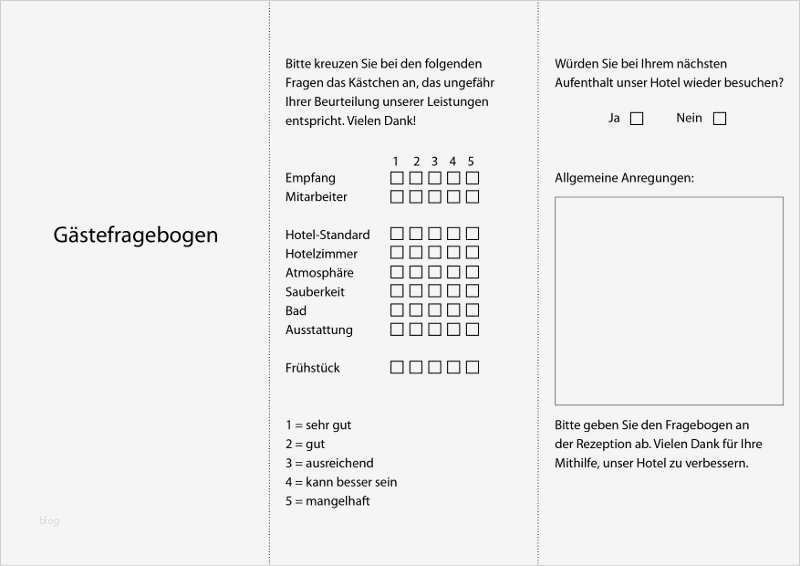 über Uns Vorlage Best Of Gästefragebogen Vorlage Bzw Hotel Fragebogen Für Ihr