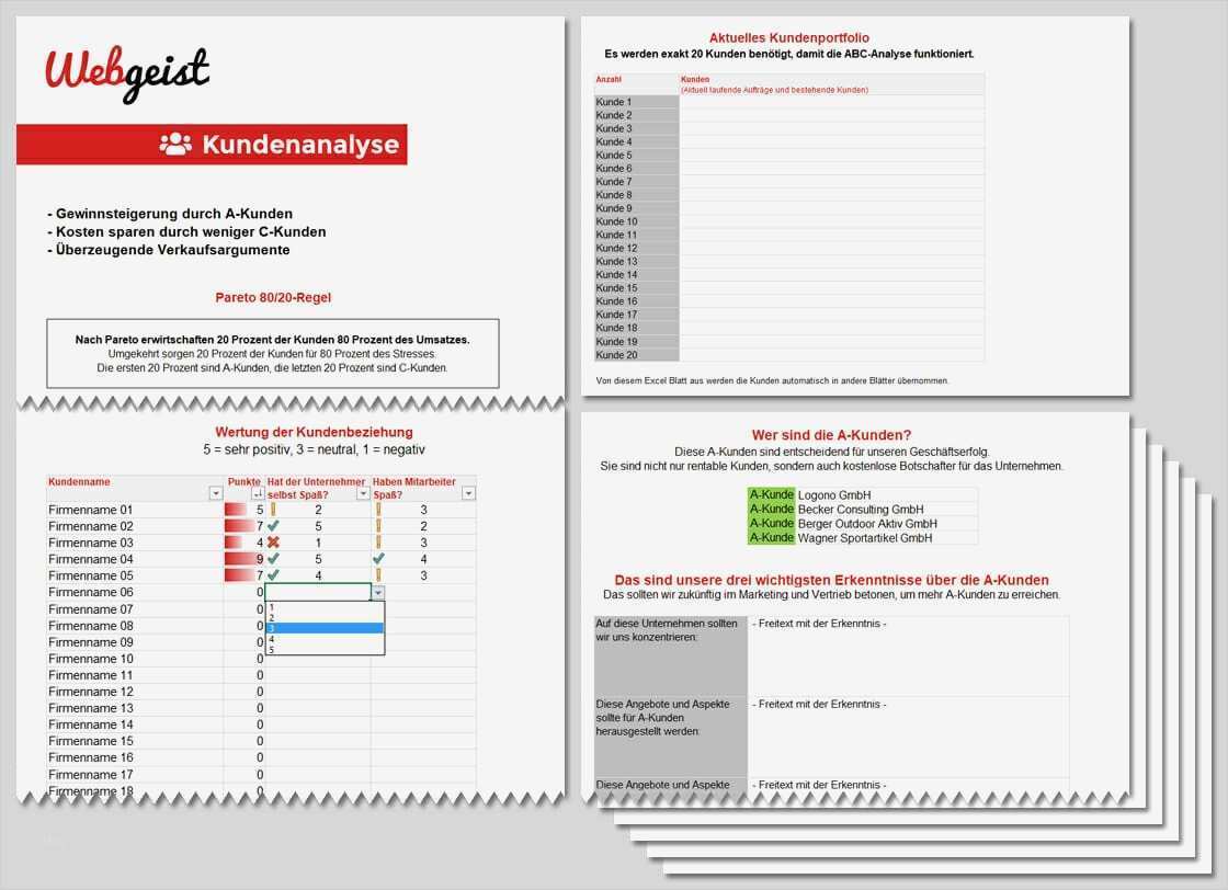über Uns Vorlage Bewundernswert Professionelle Abc Kundenanalyse Vorlage – Excel Download