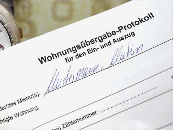 übergabeprotokoll Mietwohnung Auszug Vorlage Wunderbar Wohnen Übergabeprotokoll Kann Streit Verhindern