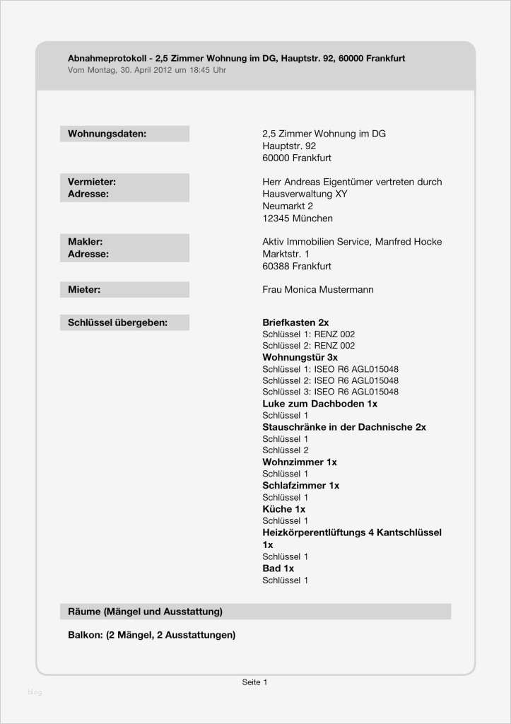 übergabeprotokoll Wohnung Vorlage Erstaunlich Übergabeprotokoll