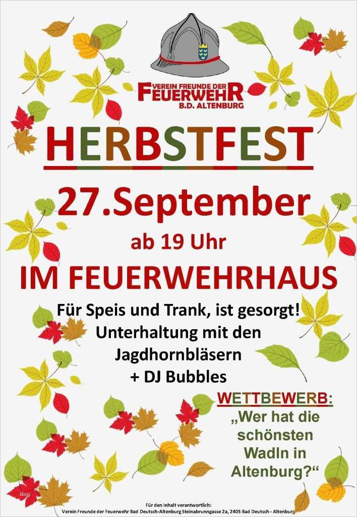übungsplan Feuerwehr Vorlage Süß Einladung Zum Herbstfest Des Vereins Freunde Der Feuerwehr