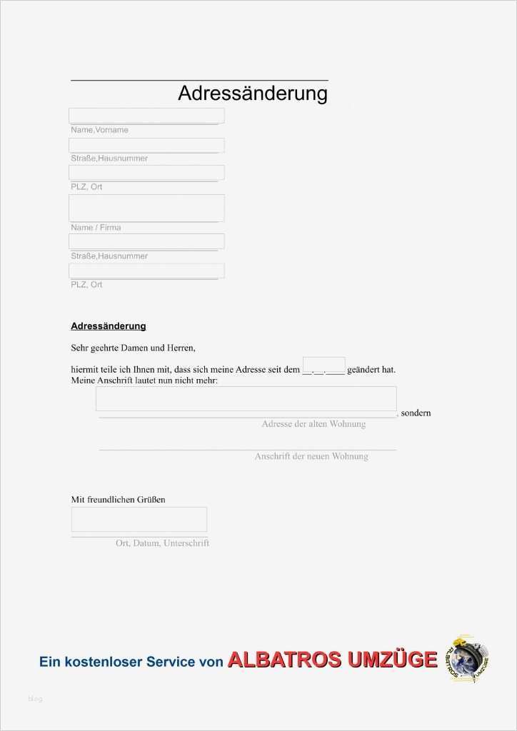 Umzug Neue Adresse Mitteilen Vorlage Erstaunlich Adressänderung Bei Umzug