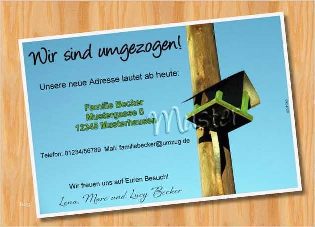 Umzug Neue Adresse Mitteilen Vorlage Luxus Weiteres originelle Umzugskarten Umzug Neue Adresse