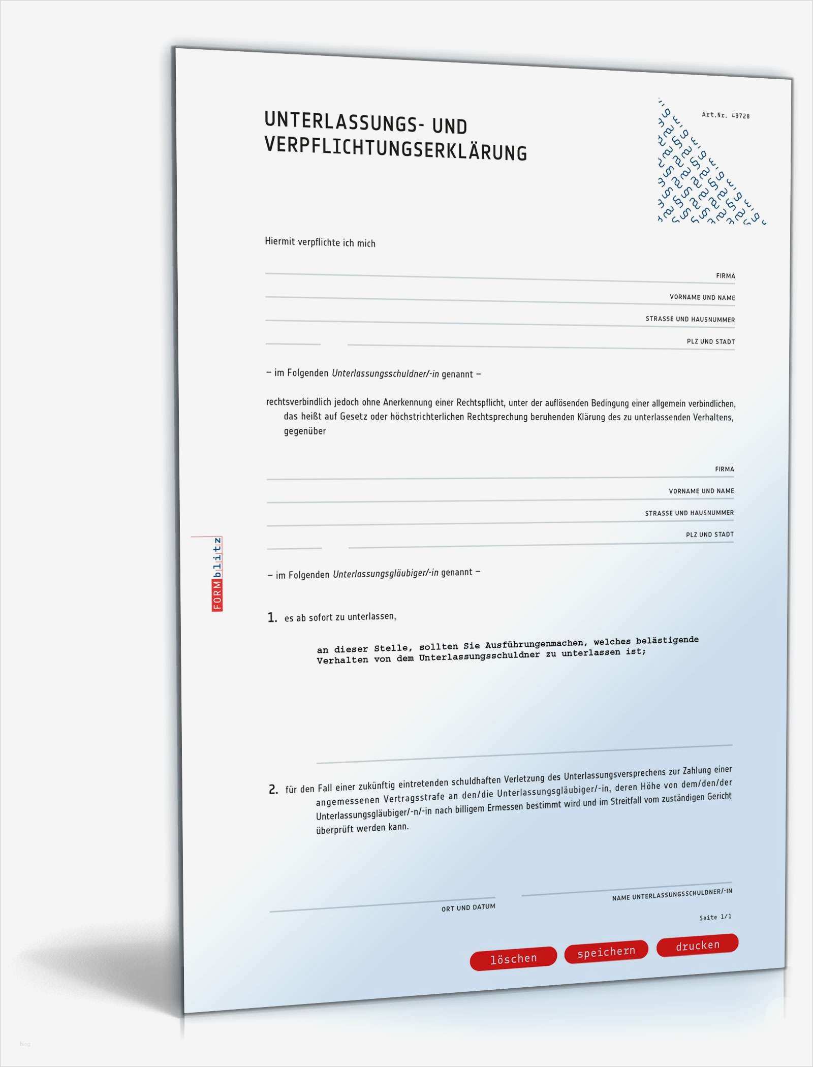 Unterlassungserklärung Vorlage Pdf Angenehm Unterlassungserklärung Wegen Belästigung Muster Zum Download