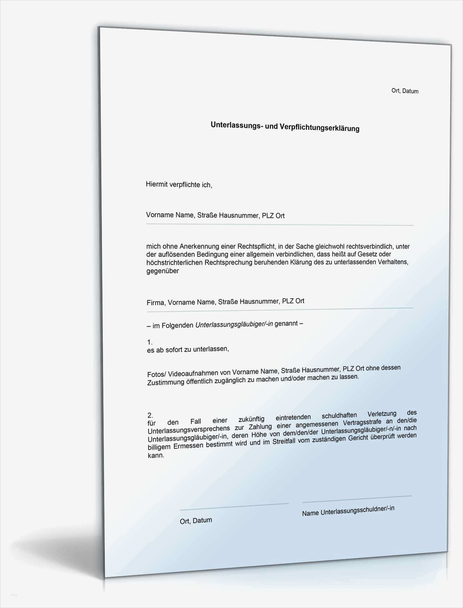 Unterlassungserklärung Vorlage Pdf Einzigartig Download Archiv • Rechtliches Dokumente & Vorlagen