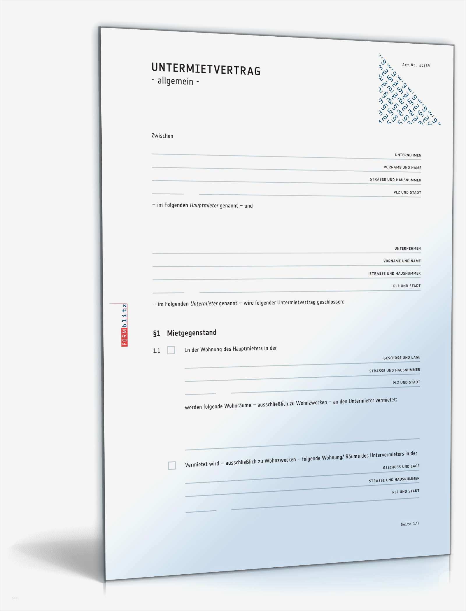 Untermietvertrag Praxis Vorlage Gut Untermietvertrag Muster Vorlage Zum Download