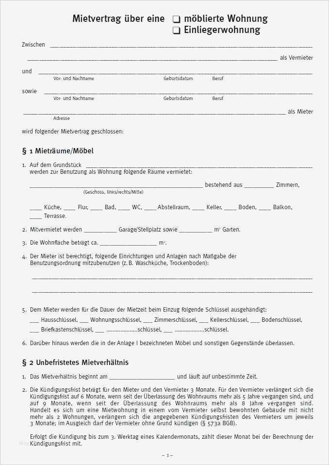 Untermietvertrag Vorlage 2017 Gut Mietvertrag Wohnung Vordruck Galerie Von Mietvertrag
