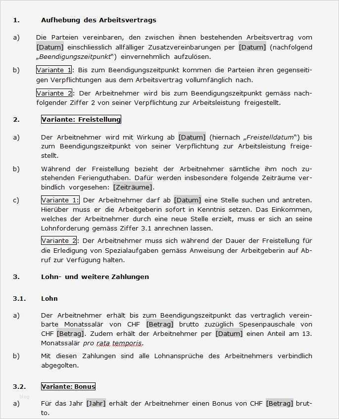 Vereinbarung überstunden Vorlage Gut Muster Aufhebungsvertrag Direkt En Und sofort