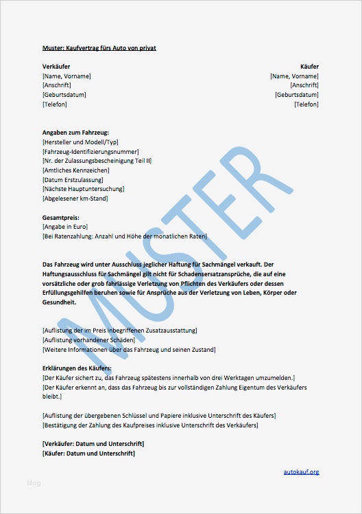 Vertrag Autoverkauf Privat Vorlage Angenehm Kaufvertrag Fürs Auto – Tipps Für Käufer Und Verkäufer