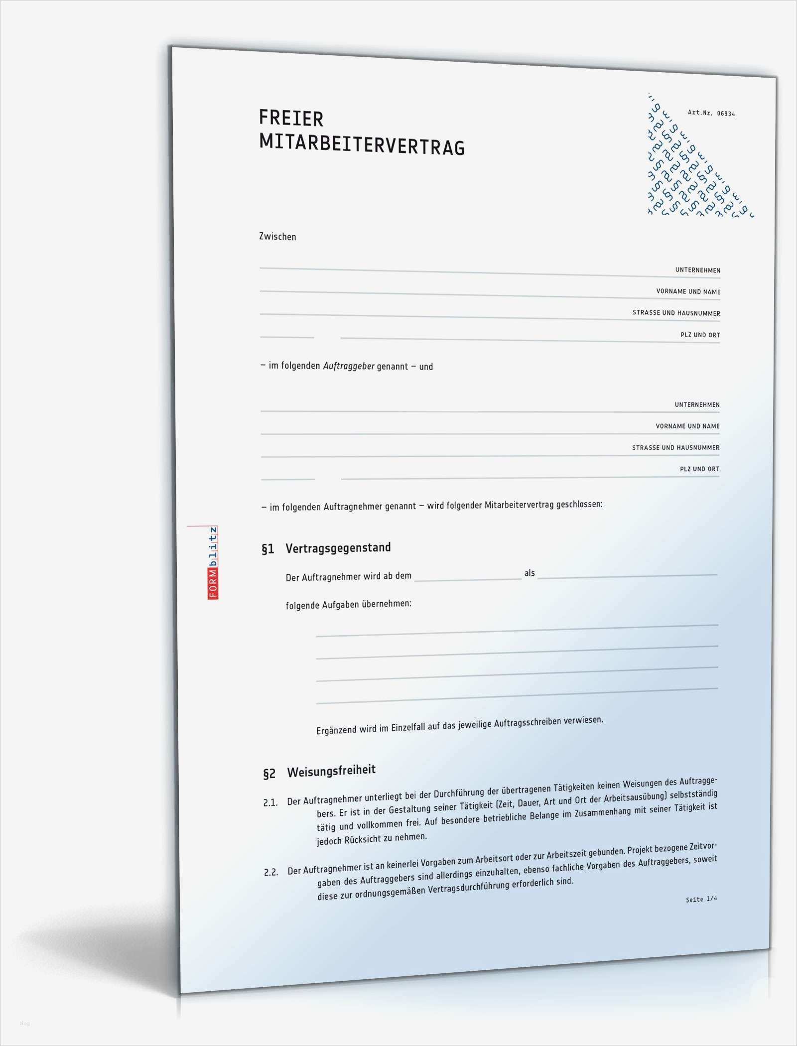Vertrag Bauleitung Vorlage Elegant Vertrag über Freie Mitarbeit Muster Vorlage Zum Download