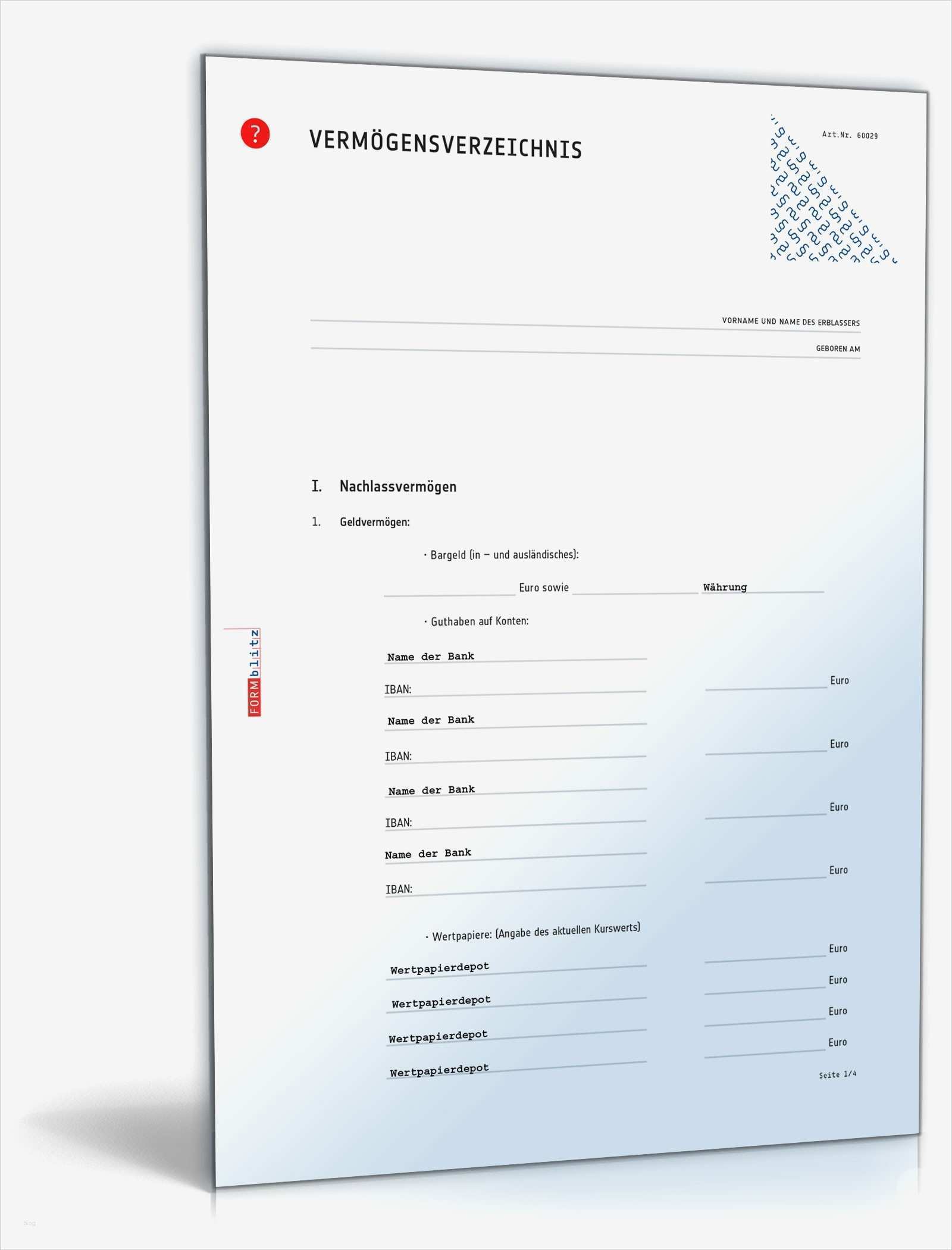 Verzeichnis Von Verarbeitungstätigkeiten Vorlage Süß Vermögensverzeichnis Testament Vorlage Zum Download