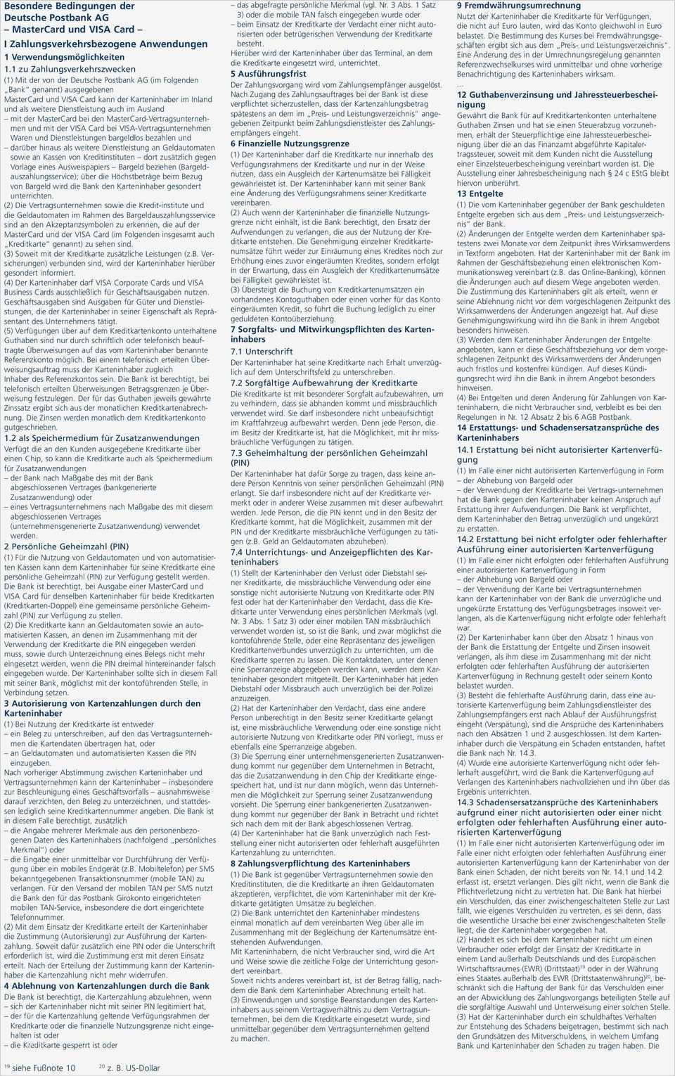 Visa Card Kündigen Vorlage Beste Postbank Giro Plus Tagesgeldkonto Visa Card Pdf