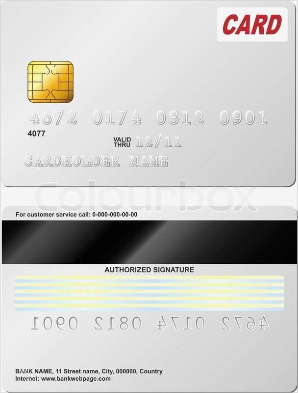 Visa Card Kündigen Vorlage Großartig Leere Kreditkarte Vektor Vorlage Vordere Und Hintere