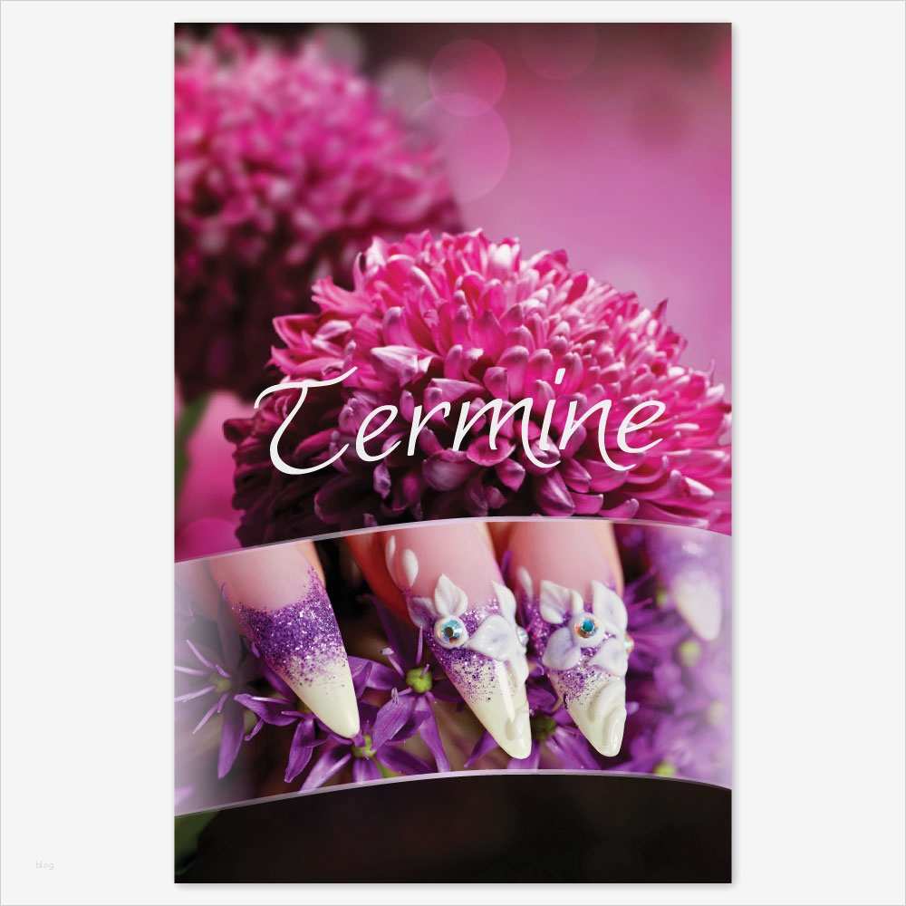 Visitenkarten Nagelstudio Vorlagen Gut Terminkarte Nail Wave