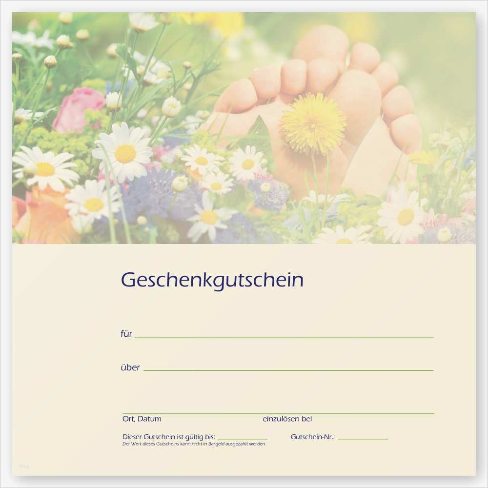 Visitenkarten Nagelstudio Vorlagen Schönste Fußpflege Gutschein sommerwiese