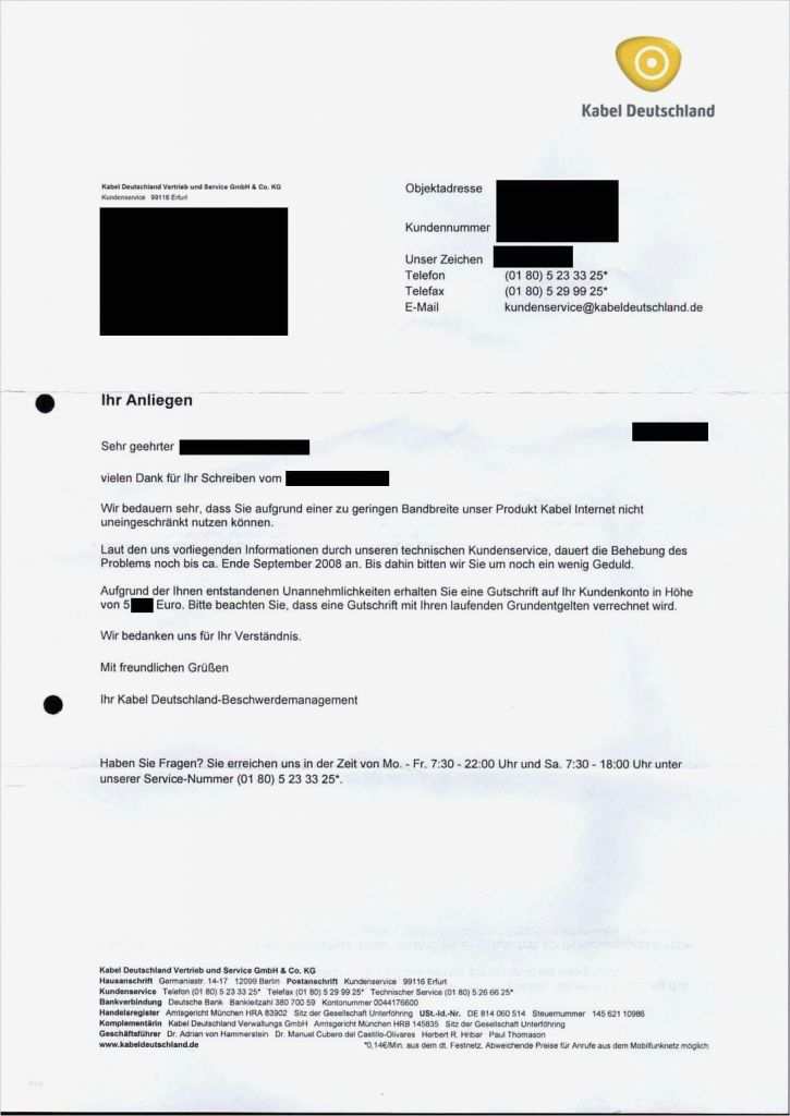Vodafone Kabel Deutschland Kündigung Vorlage Neu Kabel Deutschland Kündigung Line Kündigung Vorlage