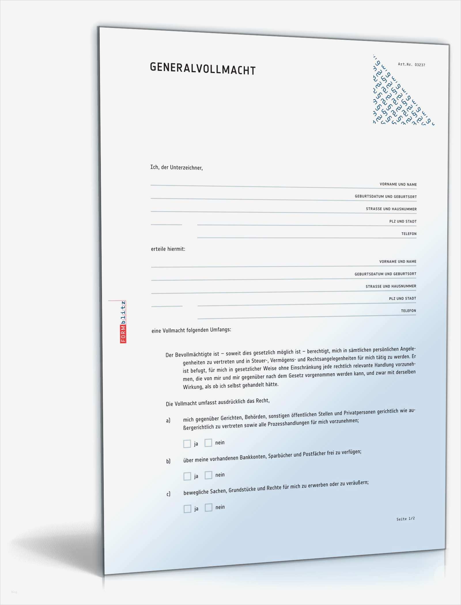 Vollmacht Vorlage Word Kostenlos Schön Vollmacht Paket