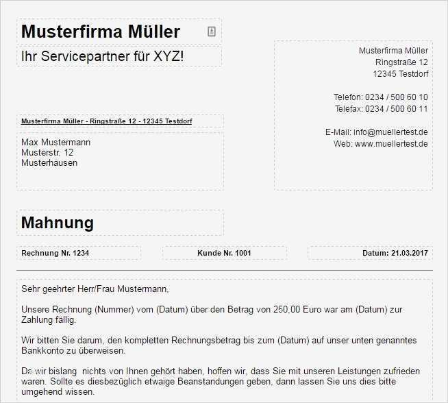 Vorlage 1 Mahnung Neu Mahnung Schreiben Vorlage Pdf Generator Download Chip
