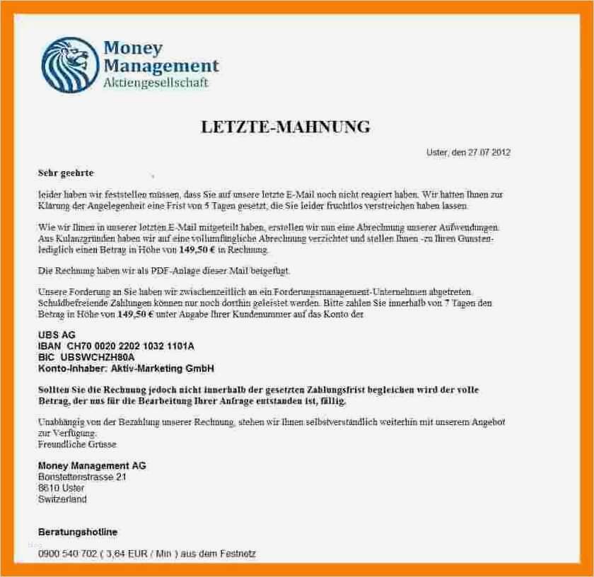 Vorlage 3 Mahnung Elegant 10 3 Mahnung Vorlage
